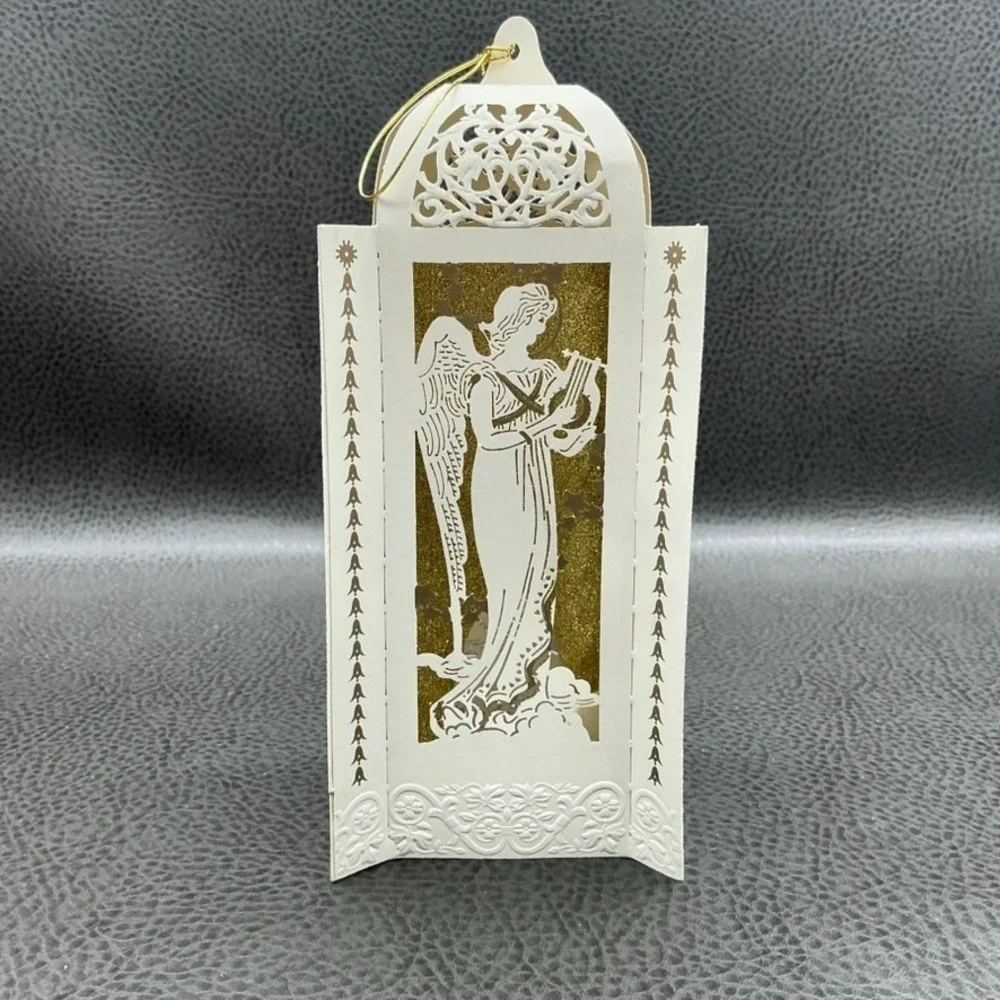 Hallmark Christmas Ornament Angel Light Laser Gallery Lantern 2000 Holiday